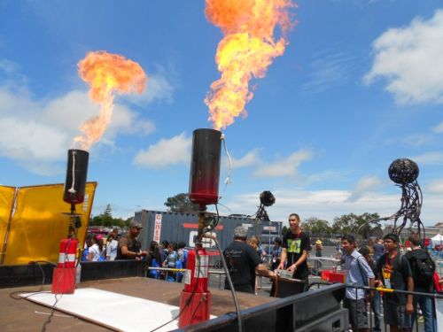 Maker Faire Fire Poofers the crucible