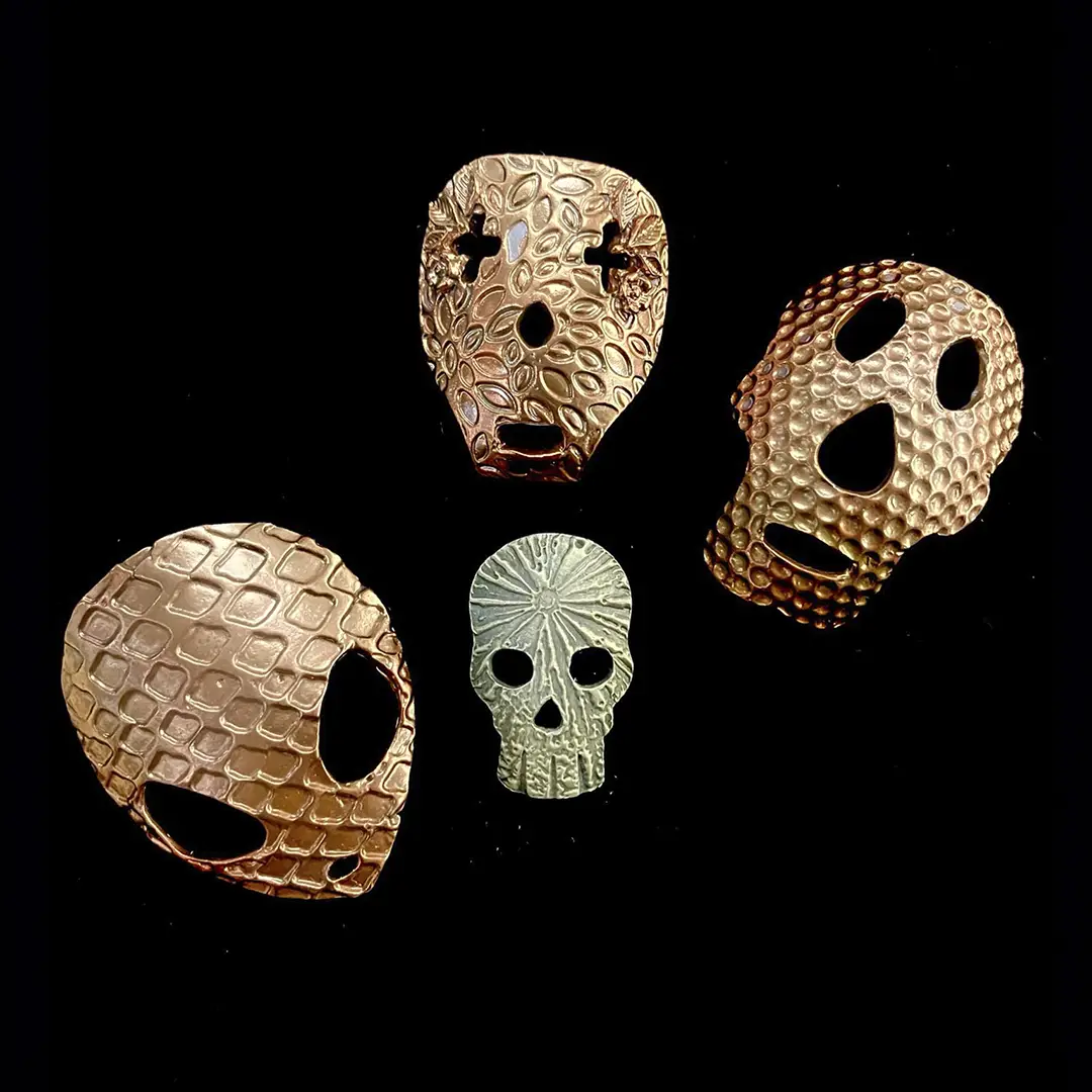 Metal Clay Skulls