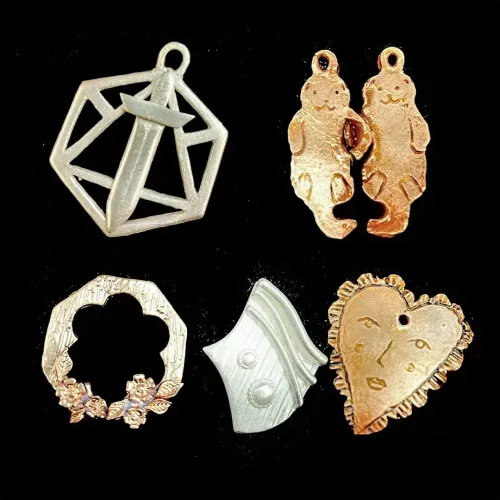 Metal Clay Pendants and Earrings
