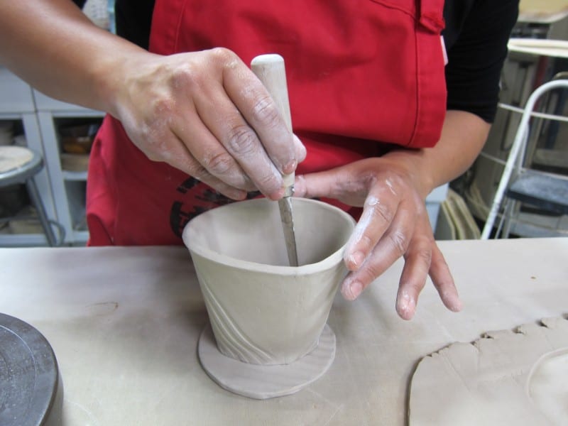 Ceramics_Ceramics I_ Coffee pourover project_June 2018_5507 hand-build a ceramics pour over the crucible oakland