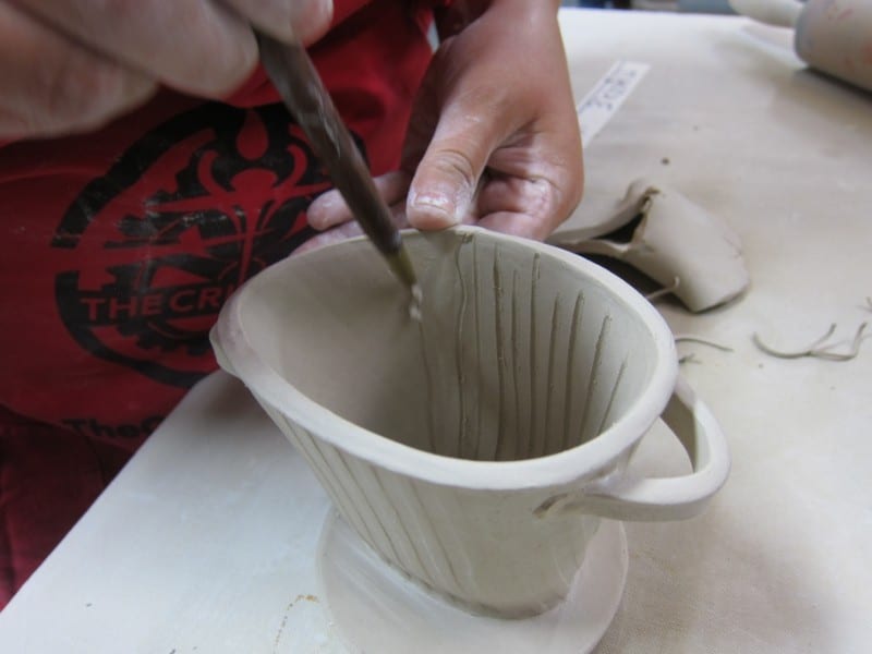 Ceramics_Ceramics I_ Coffee pourover project_June 2018_5571 hand-build a ceramics pour over the crucible oakland