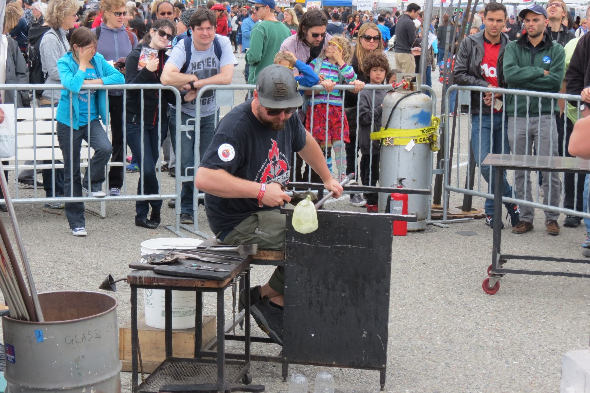 maker faire glass blowing demo
