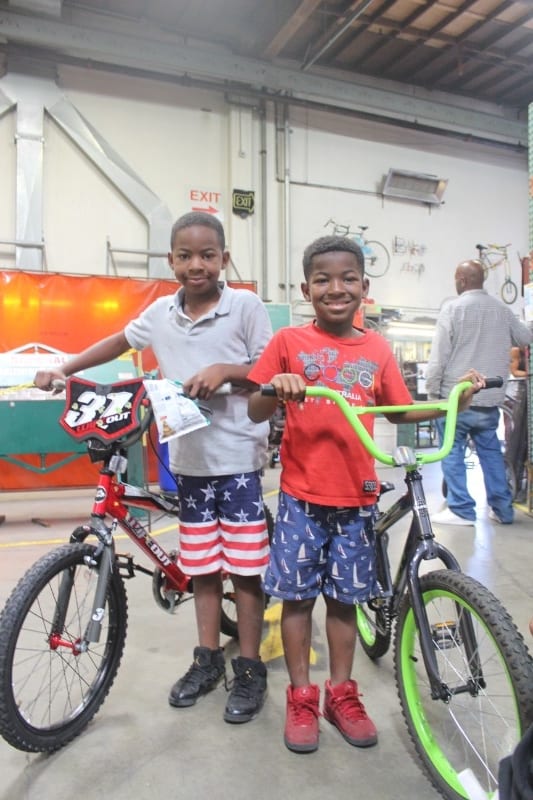 Fire and Water Open House_ August 2018_ Bike Shop Fixathon Henry and his nephews_1029